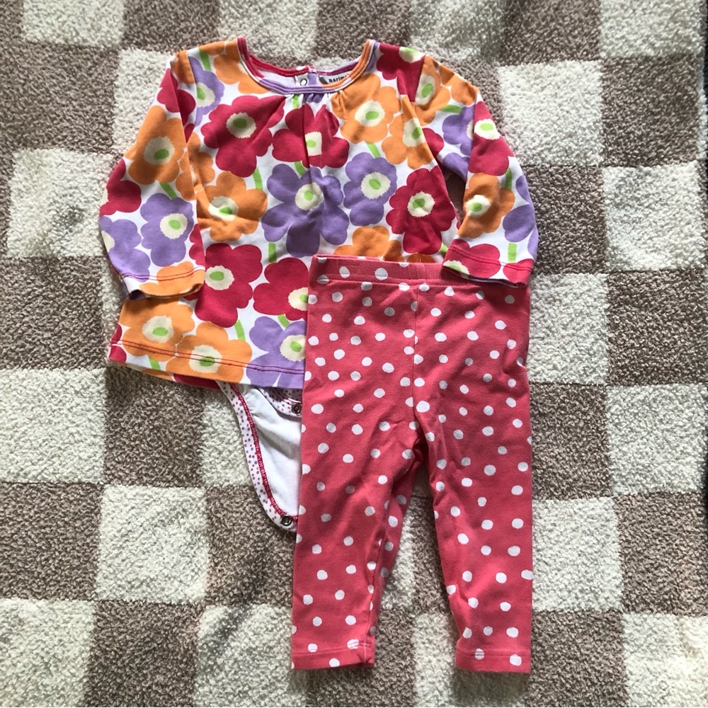 Marimekko Floral and Polka Dot Baby Outfit